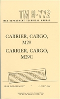 TM 9-772 Studebaker Weasel Operator Manual (M28, M29, G179) 1944 Edition