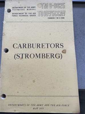 TM 9-8625 Carburetors (Stromberg)