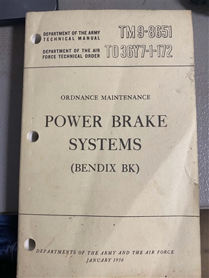 TM 9-8651 Power Brake Systems (Bendix BK)