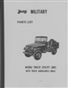 M38A1 Parts List by Willys-Overland Motors Inc.
