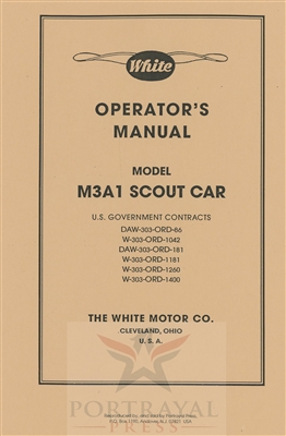White Operator's Manual for M3A1 Scout Car (G67)