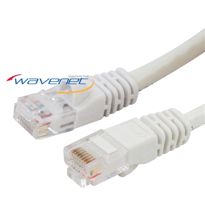 Wavenet 5E04UMWH CAT5E 350MHz UTP Patch Cable With Molded Snagless Boot - White - 7 Ft