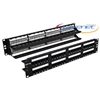 Wavenet 5EPP48-S 48-Port 2U Category 5e 110-Type Patch Panel - Black