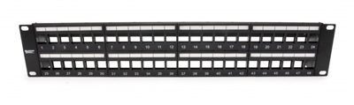 Platinum Tools 643-48U Unloaded Patch Panel - 48 Port - Unshielded - Black