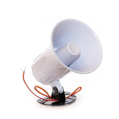 UPG 80121 Trumpet Piezo Siren 12VDC 15W - 2 Tone -  Indoor/Outdoor