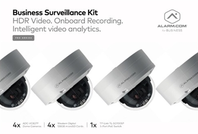 Alarm.com ADC-CVKIT-VC827P Kit 1080p Indoor/Outdoor Dome Camera, V722W, ADC-V520IR, Fixed Indoor, Wireless, IP Camera, with Night Vision, White, V522IR, V620PT, V722W, V720, VDB101, VDB105, VS420, VS121, SVR100, CCTV, systems, HD 720P, ADC-V520,