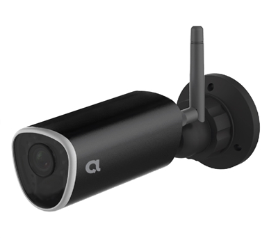 Alula CAM-OD-JS1-AI Outdoor Bullet Camera full 1080P HD video Featuring full 1080P HD video, motion detection and 90 feet of night vision, the Outdoor Bullet Camera provides real-time viewing and recorded clips. Plus, with Alulaâ€™s Smart Security app