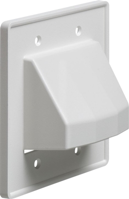 Arlington CE2 Recessed Low Voltage Two Gang Cable Plate - 100 Pack