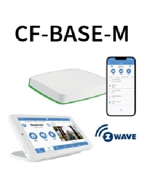 alula CF-BASE-M Security and automation HUB designed to wirelessly merge alarm monitoring, video cameras and home automation devices into a reliable and secure control center.