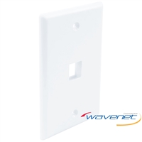 Wavenet FP01WH-S 1-Port Single-Gang Flush Style Faceplates - White