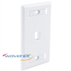 Wavenet FPW1PWH-S 1-Port Single-Gang Flush Style Faceplate With ID Window - White