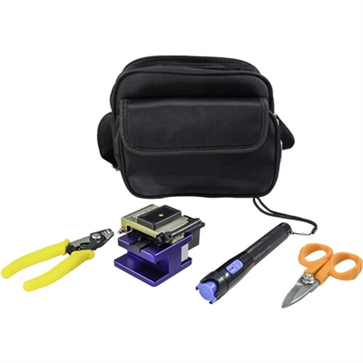 TechLogix Networx ECO-TERMK-01 Economy Fiber Termination Kit Kit provides the required tools to terminate fiber optic cable. The included high precision wheel cleaver produces quality cleaves without the need for microscope