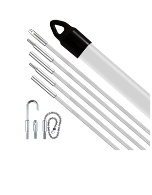 BES GLF407 5/32in Glow Fish II Ultra Flex GlowFish Kit 5 - 6ft Rods (30ft total) no splinters, durable, zinc-plated, rustproof, machined, steel, end, fittings, perfect, wide range, installations, situations