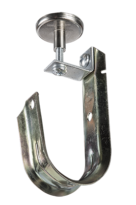 JH32MT-10 Mag Daddy 2" J Hook Magnet on Top  will support all types of data comm and low voltage cables, such as CAT 5, CAT 5e, CAT6, CAT 6a, fiber optic, and innerduct. J-Hooks can be attached to a variety of structures and are Plenum Rated.