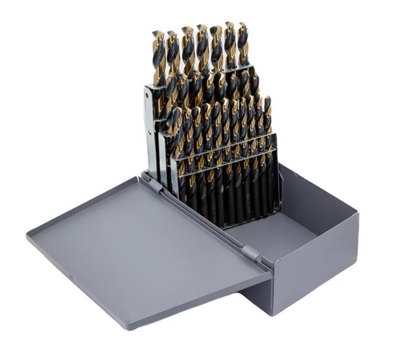 Drill America HSS Jobber Length Drill Bit Set - 26 Piece