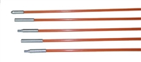 BES PCF207 Fiberfish II 3/16 Inch Diameter 6' Coated Fiberfish II Kit - 30 Feet Total Perfect for fishing wire in existing walls, attics, or across drop ceilings