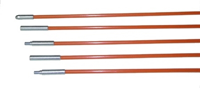 BES PCF207 Fiberfish II 3/16 Inch Diameter 6' Coated Fiberfish II Kit - 30 Feet Total Perfect for fishing wire in existing walls, attics, or across drop ceilings