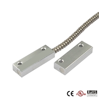 Quick Switch QS-912MA Surface Mount Metal Magnetic Door Contact (18" Leads, Closed Loop)