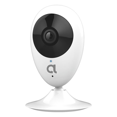 alula RE700 Indoor Mini Security Camera with Two-Way Audio 720p Video, 111Â° / 135Â° Wide-Angle Lens, Infrared Night Vision, 16GB MicroSD card included, Built-in microphone and speaker, Built-in 2.4G Wi-Fi, 5VDC power supply