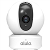 alula RE702 Indoor 1080p 360-Degree WiFi Security Camera with Two-Way Audio 1080p Video, panning and tilting, remotely, for the perfect, 360 panoramic views, On movement detection, the Indoor 360, Camera automatically records, a video event,