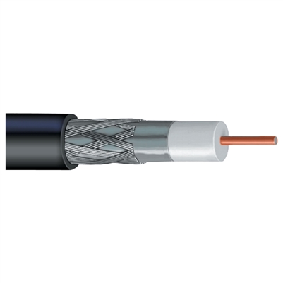 RG6 Single Bulk Cable (500 ft, Black ONLY)