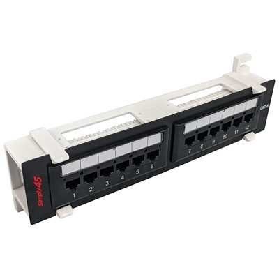 Simply45 12 Port Wall Mount Cat6 UTP Patch Panel - S45-2612
