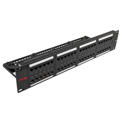 Simply45 48 Port Loaded Cat6 UTP Patch Panel - S45-2648