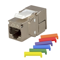 Simply45 10G Rated 180 Degree Shielded Keystone Jack - Toolless - Single - S45-3750