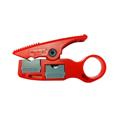 Simply45 S45-S02R Installer Series No Nick Wire Stripper for Cat5e/6/6a/7a & Coaxial Cables RG59/6/6Q - S45-S02R