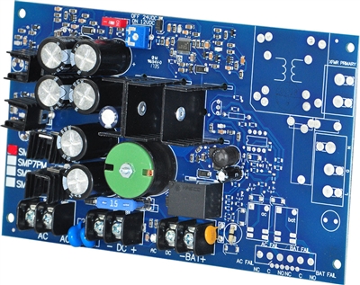 Altronix SMP7 Power Supply Charger (Single Output, 12/24VDC @ 6A, 24/28VAC, Board)