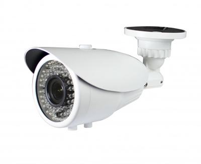 850TVL Pixel Plus Outdoor Bullet Camera, 24IR to 70ft, 3.6mm Lens, DC 12V, IP 66, White