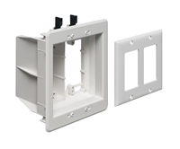 Arlington's TVBU505 Recessed Plastic TV BOX. For new or existing construction. Comes with low voltage divider.