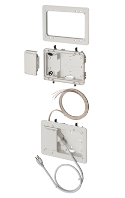 Three-Gang Recessed TV Box for Power and Low Voltage