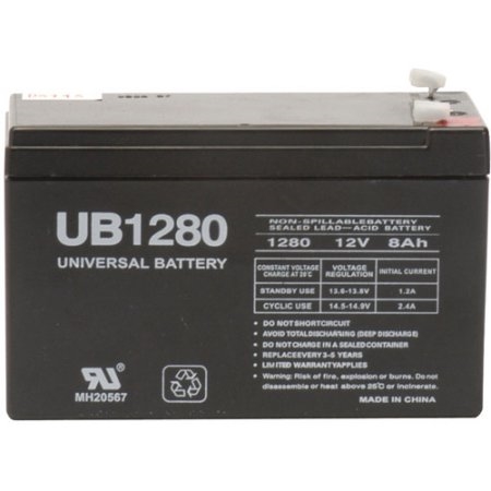 Universal, UB1280, 12 volt, 8 amp, UPGI, UPG, 85986, D5743, Sealed Lead Acid, Battery, alarm system, back up battery,