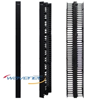 Wavenet VCMC-41278D Double Sided 78" Vertical Plastic Duct Cable Manager - Black