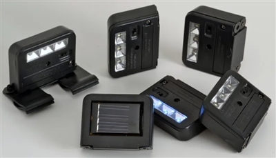 Solar LED Sign Light: Security Alarm Yard Sign - 6 Pack - Black