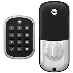 Yale YRD136-ZW2-619 Key Free Push Button Deadbolt - Z-Wave - Satin Nickel