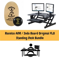 Rocelco ADR Adjustable Height Desk Riser & Indo Board Original Standing Desk Bundle