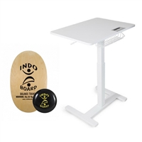 FitDesk Sit-to-Stand Adjustable Desk & Indo Board Balance Bundle