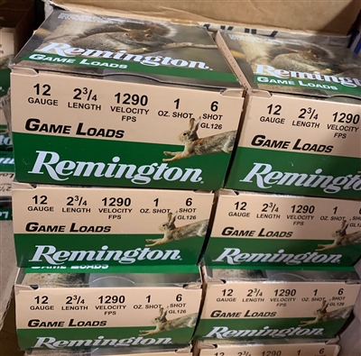 12 gauge Remington 2 3/4" shotgun #6 Shot #1oz 50 rounds