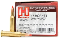 17 Hornet Hornady V-Max 20gr SP - 25 rounds