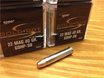 22 Magnum Speer 40gr JHP-SB Self Defense - 200 rounds