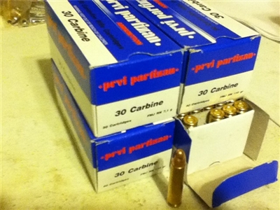 30 Carbine 110gr FMJ PPU - 200 rounds