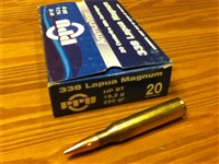 338 Lapua HPBT 250gr ammunition - 20 rounds