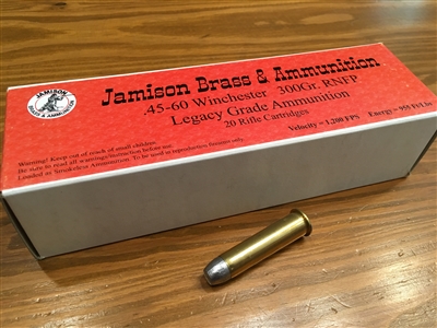 45-60 Winchester 300gr RNFP Jamison Legacy - 20rnds