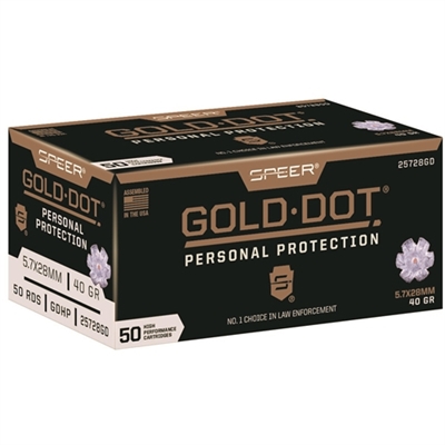 5.7x28 Speer 40gr Gold Dot #50