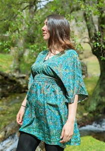 Upcycled Silky Tunic Dress