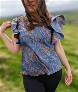 Silky Upcycled Shoulder Top