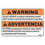 CAUTION DO NOT OPERATE COMPACTOR