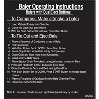 DECAL BALER OPERATING INSTRUCTIONS FOR DUAL EJECT